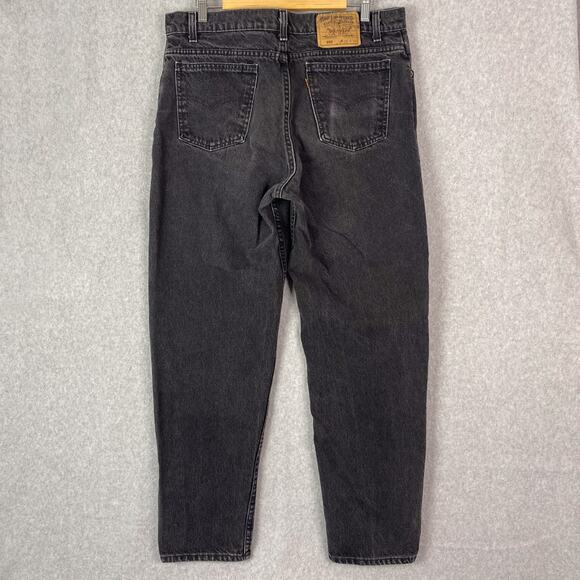 Vintage Levis Mens 38x32 Orange Tab Black 550 Jeans Made in USA - Picture 5 of 11